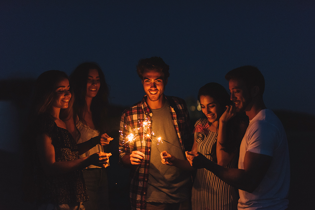 Tourists joyfully experiencing traditional festivals