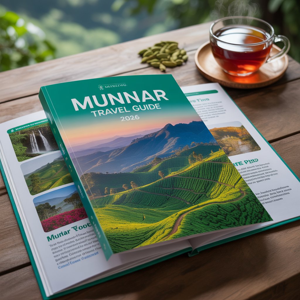 Munnar Travel Guide 2026 highlighting the best time to visit Munnar Kerala with scenic tea plantations and hill station landscapes.